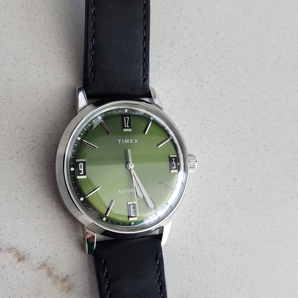 Slightly Used Timex Marlin® Automatic 40mm Leather Strap Watch (TW2V44600) - Picture 7 of 15